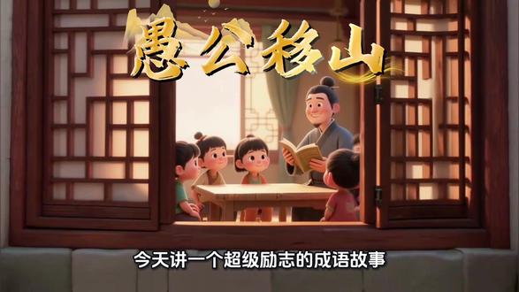 愚公移山 每天一个成语故事#上热门 #传统文化故事讲解 #儿童睡前故事 #成语故事 #儿童动画