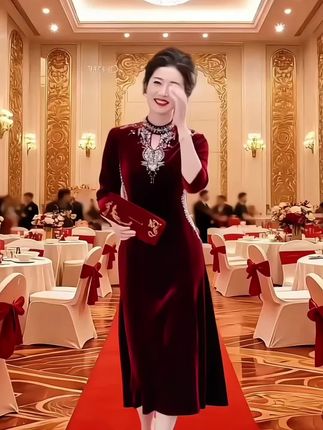 #高端喜妈妈礼服 #春秋喜妈妈礼服 #参加婚礼这样穿 #参加婚礼穿搭 #参加官方培训