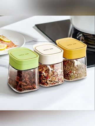 调料罐厨房玻璃调料盒盐罐子家用香料佐料味精鸡精调味瓶烧烤防潮#好物推荐#好物分享