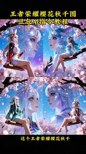 王者荣耀樱花秋千图豆包Al指令教程来了#王者荣耀樱花秋千图#教程#抖音ai制作#豆包ai #豆包P图已经nextlevel了