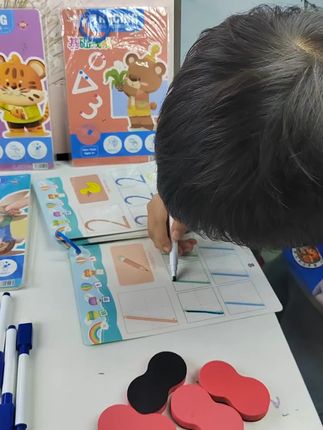 幼儿控笔可擦训练字帖描红本幼儿园练字本儿童宝宝画画本涂色绘本#画画本