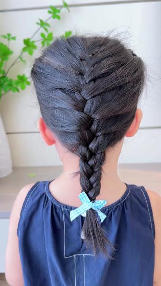 儿童编发教程 #马尾辫 #碎发整理 #小孩盘头的简单方法 #小女孩绑辫子教程 #儿童编发教程