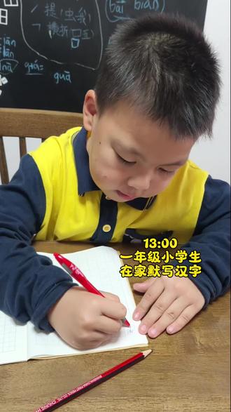 #上热门 #一年级语文 妈妈说午休睡不着,那就只能默写汉字啦😓#原创视频 #成长 #亲子互动