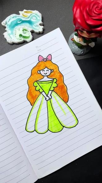 这样画小女孩一看就会 #马克笔简笔画#幼儿园简笔画#一起学简笔画#简笔画教程 #儿童简笔画