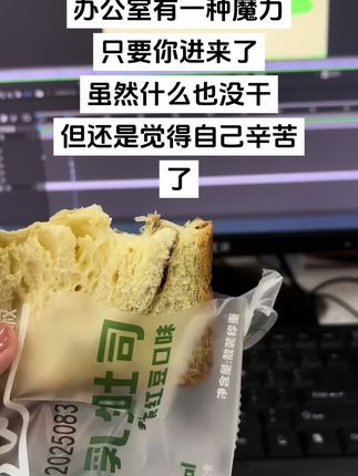 早餐时间到,吃个吐司面包补充一下营养嘿嘿,今天又是自律的一天~ #低卡又解馋的报恩零食 #零食推荐 #零食 #早餐 #面包