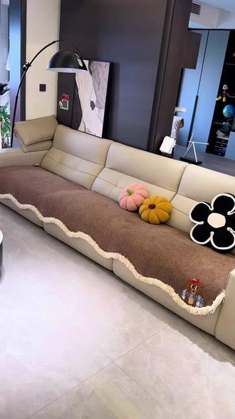 沙发垫套 新年网红爆款呆呆熊秋冬雪尼尔沙发垫套罩保暖异形垫防滑四季通用#上热门 #雪尼尔沙发垫 #呆呆熊沙发垫 #家居好物 #秋冬沙发垫