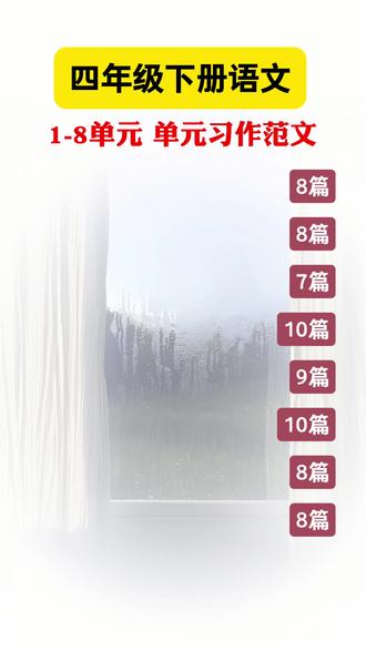 #四年级 下册新版同步作文来了,寒假在家多读范文,多积累素材,学习写作方法,写好作文不发愁,现在准备寒假就能用#同步作文 #作文素材 #作文范文