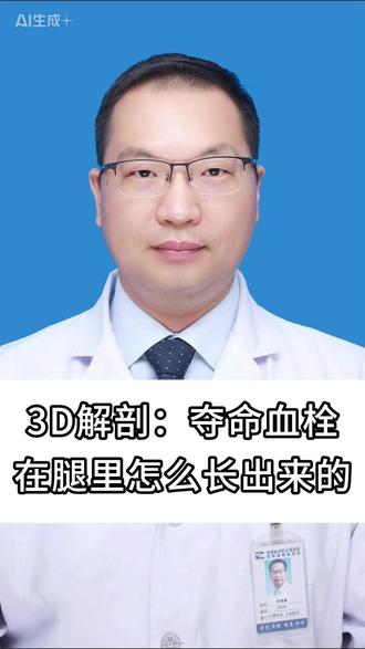 3D解剖:夺命血栓在腿里怎么长出来的 #健康科普 #创作者中心 #下肢深静脉血栓 #足踝 #踝关节