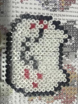 好看的小猫咪生成过程(当堂弟和我说,相信他他烫得很完美 )#拼豆 #手工活来了