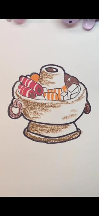 冬日毛绒绒的火锅来啦!宝宝们吃火锅了没#简笔画 #一学就会系列 #儿童动画 #表情包#亲子互动