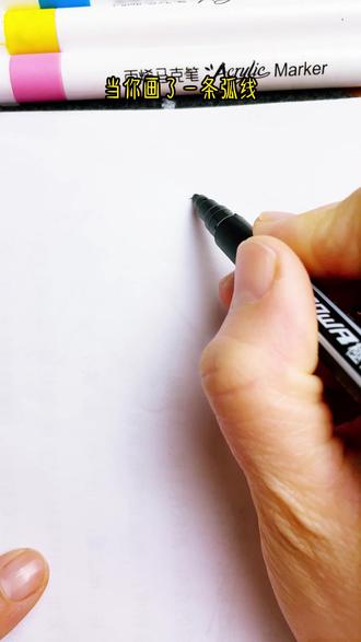 一起来画躺平表情包#跟着抖音学画画 #简笔画教大家画简笔画 #丙烯马克笔 #马克笔简笔画