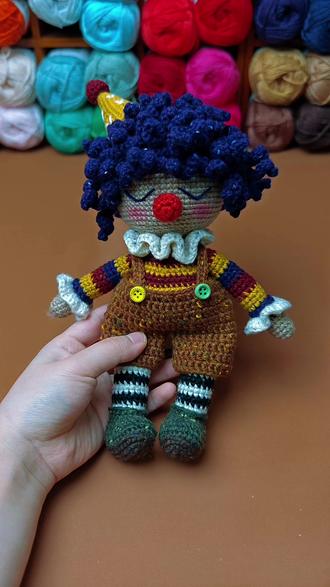 【视频教程②】小丑玩偶钩针钩织详细教程插兜小丑 #钩织#钩针教程#小丑钩针玩偶#插兜小丑 #零基础学钩针