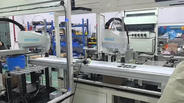 汇川scara机器人跟随取件和码盘#汇川机器人