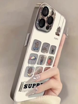 九宫格小狗适用苹果16Promax手机壳iPhone华为oppo小米vivo镜面套 #手机壳 #网红手机壳 #手机壳推荐 #手机壳手机壳 #创意手机壳