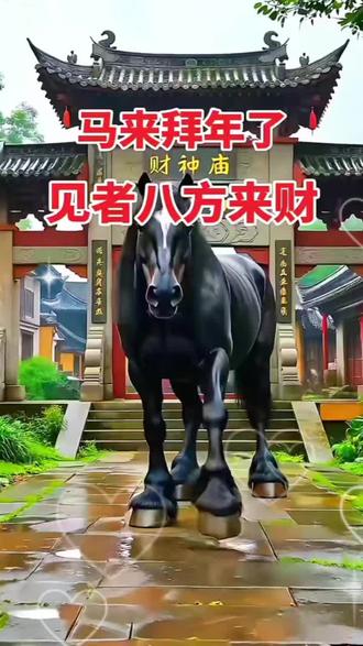 #抖音玩法合伙人计划#随变ai随便玩#我在抖音拍特效#黑马拜年 祝大家好运连连,八方来财