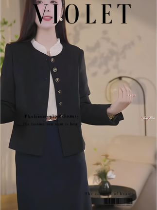 曼贝秋冬通勤短款小香风外套上衣女 #早秋冷冽又随性的气质穿搭 #女士高档时装 #时尚都市感 #秋季时尚新主张 @DOU+小助手