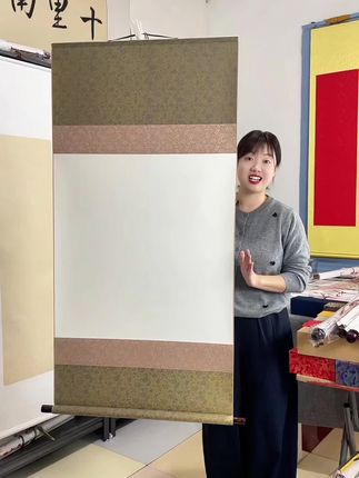 高品质四尺斗方挂轴 拍一发五 #斗方 #四尺斗方 #宣纸 #画轴 #挂轴