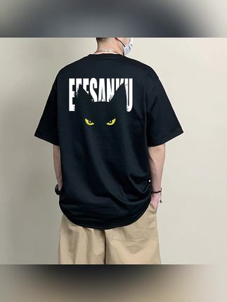 2025新款夏季纯棉短袖T恤男潮牌高级感潮流宽松个性印花半袖上衣#短袖 #短袖T恤 #印花短袖T恤 #宽松短袖T恤 #潮流短袖T恤