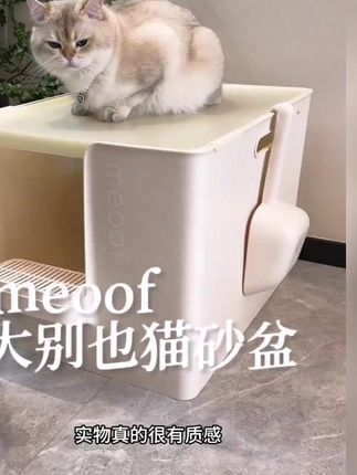 一开始是冲着颜值买的没想到这么实用! #萌宠好物 #猫砂盆 #超大猫砂盆 #萌宠 #好物推荐🔥