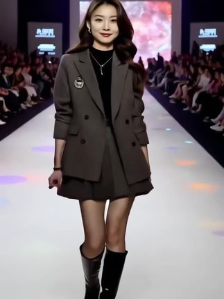 #西装百褶裙 #学院风套装 #清新的小女孩 #温柔风穿搭