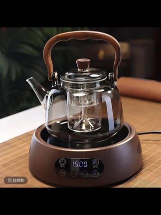 #助手抖音 木把玻璃提梁壶家用小型电陶炉煮茶器烧水壶大容量保温玻璃茶壶#爆款热卖中 #电陶炉煮茶 #万能的抖音 #强烈推荐