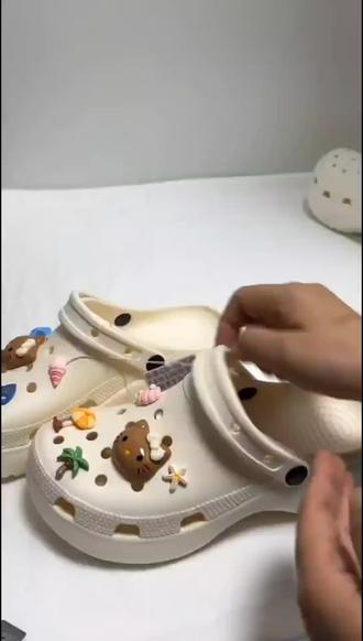 洞洞鞋配饰安装视频#洞洞鞋diy