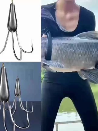 三锚钩四锚钩三爪钩水滴锚钩水滴钩带坠四爪钩带铅钩挂钩带路亚钩#厂家直发 #爆款热卖中