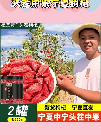 杞三哥新货头茬中果宁夏枸杞500g1000g中宁枸杞子红枸杞茶泡水