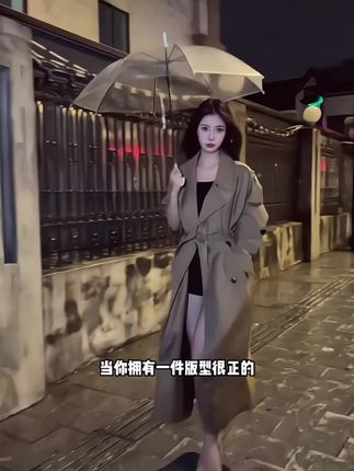 是小时候想象中自己穿风衣的样子~#风衣才是氛围感的归宿#拿捏韩剧氛围感的大衣 #氛围感#风衣#ootd穿搭