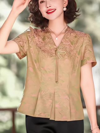 #中老年女装#妈妈夏季套装 #送妈妈的礼物 #妈妈短袖 #巨量千川