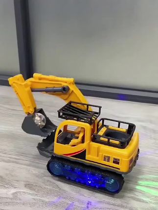 #儿童挖掘机#玩具电动特技#万向会投篮的#工程车挖挖机#3-5益智玩具2-6