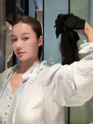 马尾假发女款抓夹头饰长卷发大波浪网红蝴蝶结仿真发气质辫子