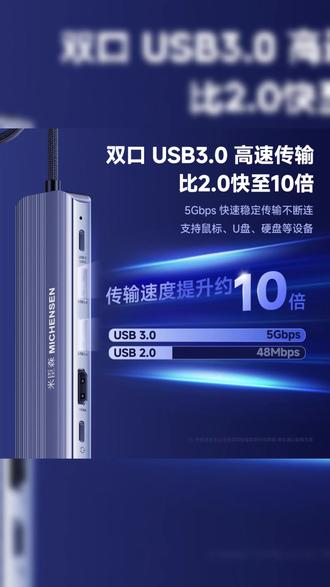 转换器 米臣森typec扩展坞hdmi转换器转接头ipadpro平板直播专用电脑拓展#直播神器 #电子设备 #平板直播 #转换器 #电子配件