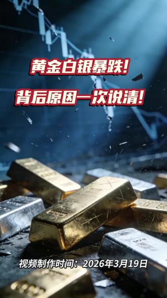 黄金白银狂跌!背后原因一次说清!#黄金暴跌 #黄金 #白银