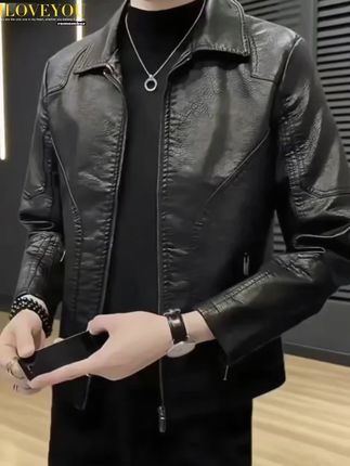 #皮衣穿搭 #时尚潮流 #简约大气 #品质男装 #这也太帅了