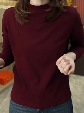 #内搭外穿都好看 #显瘦遮肉 #秋季穿搭 #打底衫女 #穿出高级感
