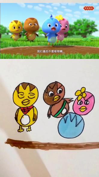 萌鸡小队简笔画#简笔画#动画#萌鸡小队