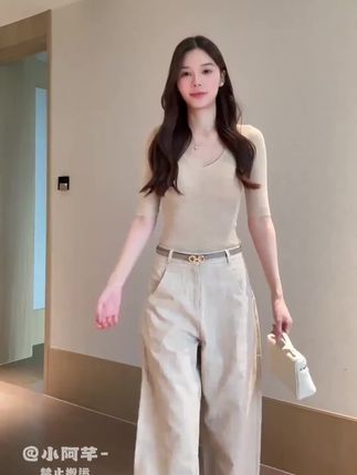 老钱风亚麻阔腿裤2025新款夏季宽松百搭时尚白色休闲裤显瘦香蕉裤#夏季穿搭 #高级感穿搭 #显高显瘦 #慵懒风穿搭 #今日穿搭