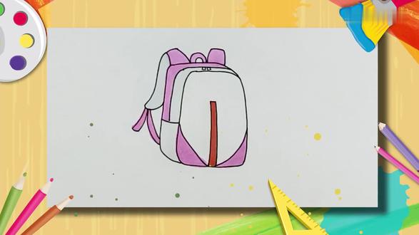 书包简笔画
1、首先将背包轮廓画出来。2、然后画出厚度和拉锁。3、最后画上肩带。4、先给书包上的装饰涂上红色,然后侧面和肩带里面涂上灰色。5、最后给肩带和书包正面的,三角形部分涂上紫色。 #艺术 #书包 #笔画 #简笔画 #画书包