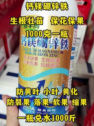 生根壮苗、保花保果、防小叶、黄叶、落叶、畸形果等#三农 #钙镁硼锌铁 #保花保果 #生根壮苗