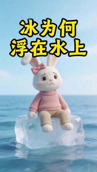 少儿百科《为何冰块能浮在水上?》冰不会沉下去水里 水分子和冰分子的结构差异,水的密度和冰的密度不一样#少儿百科 #百科知识 #十万个为什么 #科学启蒙 #睡前故事 @即梦AI