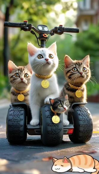 猫咪探险队,出发!
阳光洒满小路,微风轻拂,四只萌猫整装待发,骑上它们心爱的小车,准备开始一场奇妙的冒险。它们目光坚定,仿佛在说:“没有什么能够阻挡我们的脚步!”
这只小白猫显然是队长,威风凛凛地站在中央,脖子上挂着象征领导地位的金色徽章。两侧的棕色虎斑猫紧随其后,眼神中充满了期待和好奇。而最前面那只小猫,虽然个子小,但勇气可不小,正从车轮间探出头来,似乎在说:“等等我,我也要一起去!”
这些小家伙们不仅萌态十足,还展现出了团结和冒险精神。它们或许是要去探索新的领地,或者只是享受这美好的户外时光。无论目的地在哪里,它们都准备好了一起面对未知的挑战。
这样的画面,让人忍不住微笑,也让人感受到猫咪们之间深厚的友情和无限的活力。谁能抵挡得住这些小探险家的魅力呢?快来加入它们的冒险之旅吧!你喜欢这样的画面吗?#萌到爆炸了💥 #招财猫
