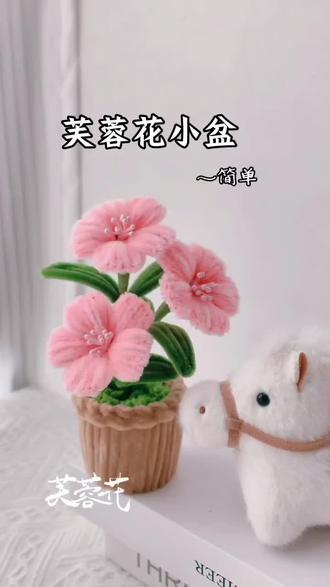 用扭扭棒做芙蓉花#手工作品 #简单的手工 #手工diy #扭扭棒教程