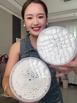 #棉签 厂家冲销量2大盒6.9,可以用一年了#超便宜超划算 #化妆棉签 #双头桶装竹杆棉签棉棒 #平价好用化妆棉签推荐
