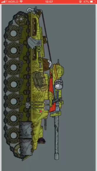 补档任务(2/2):列索鲁普的绘画过程#gerand坦克动画 #坦克绘画 #画丑勿喷