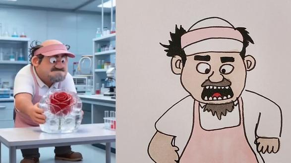 是谁偷了电子花 #简笔画#动漫