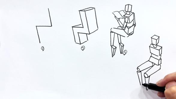 看书动作怎么画#动作 #人物 #动态