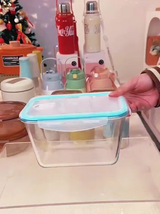 希乐扣大容量泡菜盒特大长加高2600ML冰箱烤箱微波炉可用密封不漏#厨房好物 #居家好物 #实用好物 #保鲜盒 #收纳盒