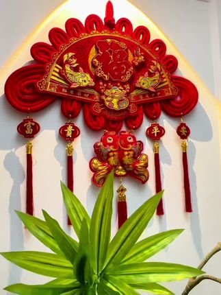 #中国传统文化 添福气,添喜气,好运带回家。🪭扇形中国结#