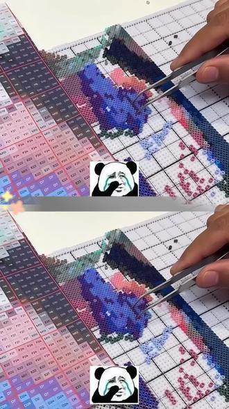 拼豆界来了个珍妮机🌸!哇噻 ,有了这个智能拼豆板,哪里亮了点哪里💕,再也不用数格子啦👄😘#拼豆 #艺术创作记录 #拼豆教程 #拼豆板